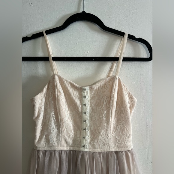 NWOT • Xhilaration Cream Corset + Tulle Dress - Picture 4 of 9